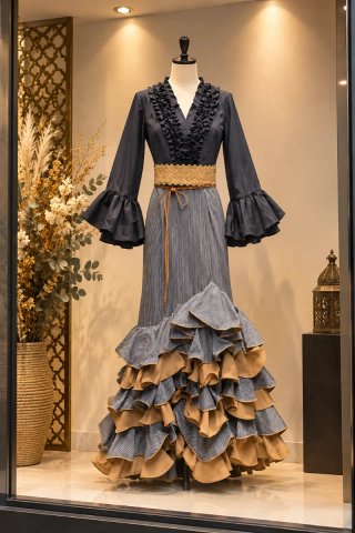 Conjunto Flamenco: Vestido, Falda y Camisa