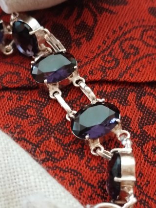 Bracciale Argento 925 Ametista Artigianale