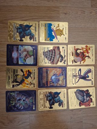 Colección 11 Cartas Pokémon Doradas