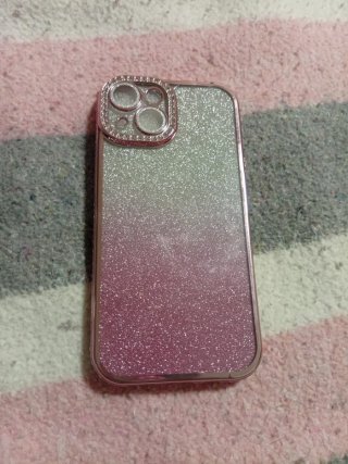 Funda para móvil con purpurina degradada iPhone 15