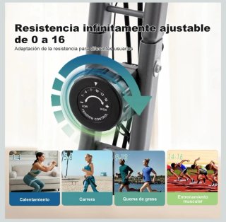 Bicicleta Estática Plegable 10 Niveles Resistencia