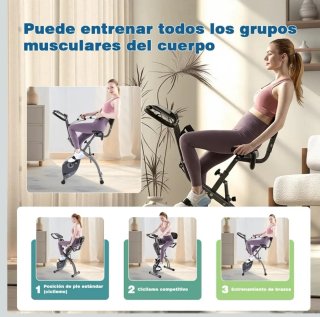 Bicicleta Estática Plegable 10 Niveles Resistencia