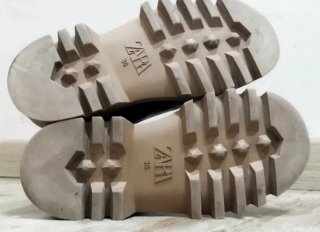Botines Chelsea piel piso track. Zara.