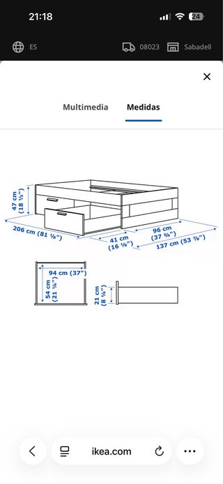 Cama nido doble IKEA