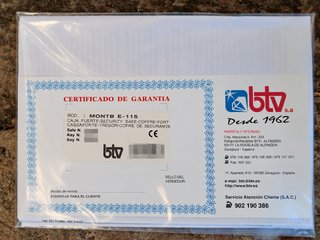 Caja Fuerte BTV Montblanc E-115 Grado II