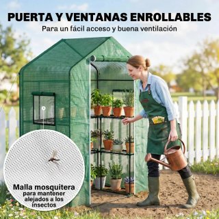 Invernadero de jardín verde