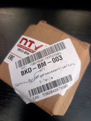 Válvula PCV NTY BKO-BM-003 para BMW
