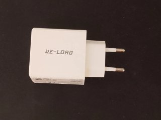 Cargador GaN 65W con dos puertos carga rápida