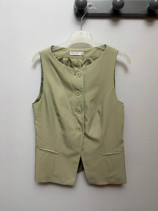 Chaleco Stradivarius Verde Talla S