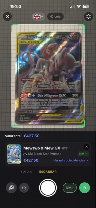 Carta Pokémon Mewtwo y Mew GX SM191