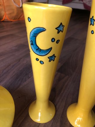 Set de 3 Objetos de Decoración en Cerámica