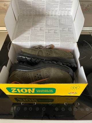 Zapatos Seguridad Panter E-Zion S1P Verde Naranja
