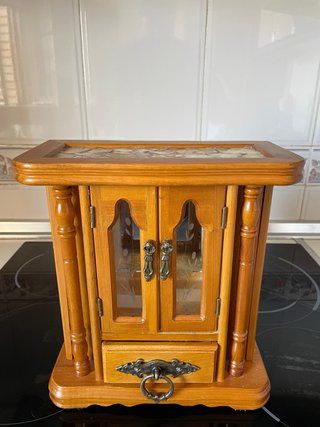 Joyero vintage madera armario cajón