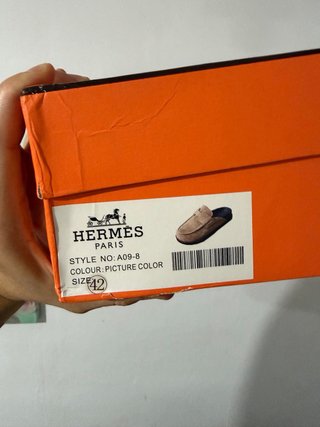 Mocasines Hermes Beige/Negro Ante