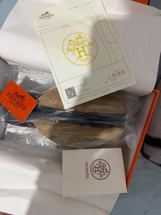 Mocasines Hermes Beige/Negro Ante