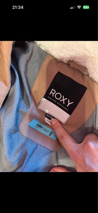 Chaqueta Roxy Beige con Capucha Forrada