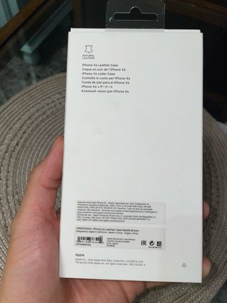 Funda iPhone XS Piel Marrón Original Apple