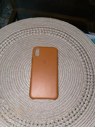 Funda iPhone XS Piel Marrón Original Apple