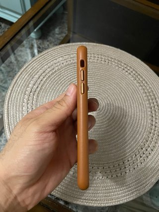 Funda iPhone XS Piel Marrón Original Apple