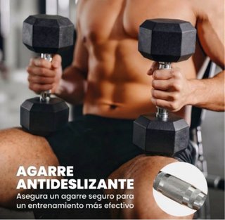Set de 2 Mancuernas Hexagonales 8kg