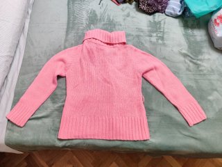 Chaqueta de lana y algodón rosa Talla S/M