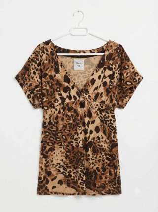 Blusa Bershka Estampado Animal Talla M