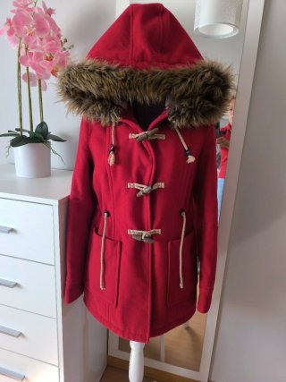 Abrigo Parka Rojo con Capucha