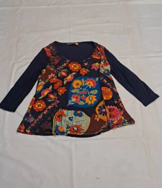 Blusa Desigual media manga Estampada Mujer