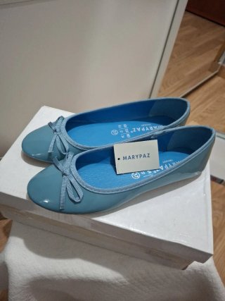 Zapatos Planos Marypaz Azules Talla 37