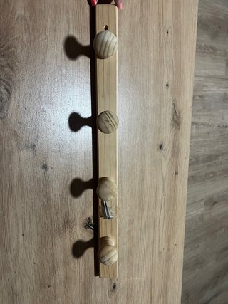 Perchero de Madera con 4 Ganchos