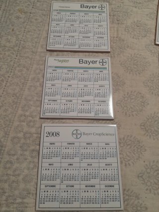 Set de 3 Azulejos Calendario Bayer