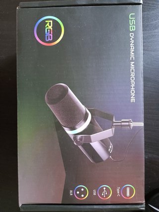 Micrófono RGB con soporte USB
