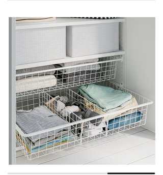 2 Cestas de rejilla para armario Ikea