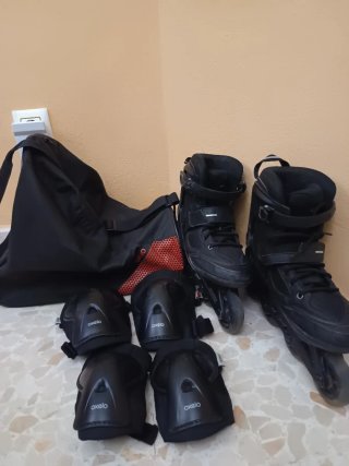 Patines Oxelo talla 38 + bolsa y protección