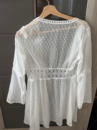 Vestido transparente con lunares