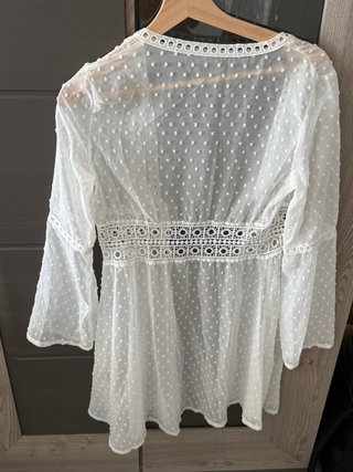 Vestido transparente con lunares