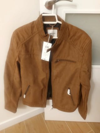 Chaqueta Biker Marrón Jack & Jones Talla M