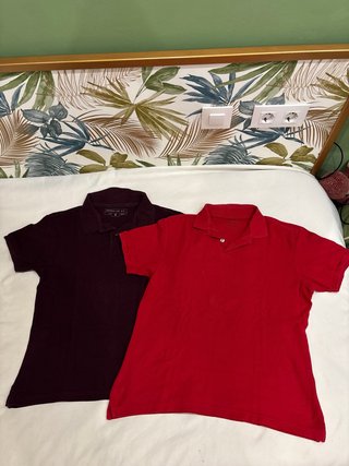 Pack 2 polos morado y rojo