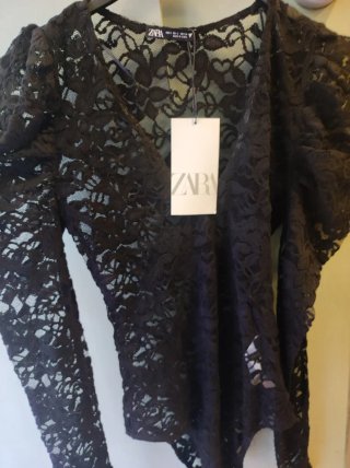 Body Zara de Encaje Negro L