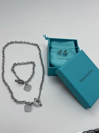 Conjunto Tiffany & Co. Corazón Plata