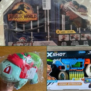 Pack 3 Juguetes: Jurassic World, Pokémon, X-Shot