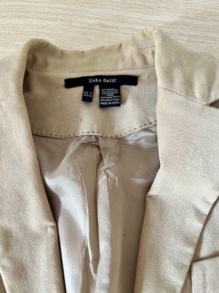 Blazer Zara Beige Mujer
