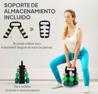 Set de 6 Mancuernas con Soporte