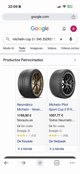Neumático Michelin Pilot Sport Cup 2 R 345/25ZR21