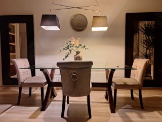 Silla comedor Chesterfield terciopelo beige