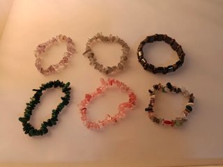Lote 6 Pulseras Minerales naturales