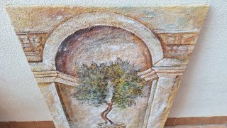 Cuadro Lienzo Árbol Olivo Antiguo