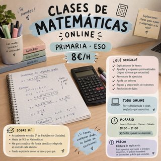 Clases particulares Matemáticas online