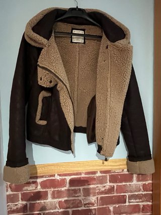 Chaqueta aviador forrada marrón