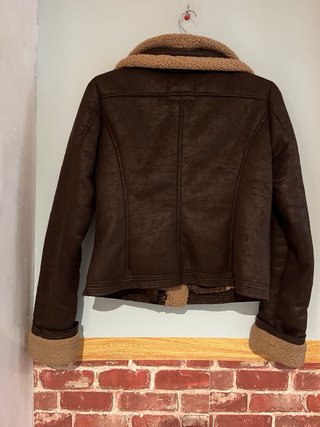 Chaqueta aviador forrada marrón